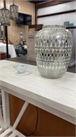 One Beautiful Mosaic Vase, and One Clear Glass