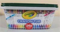 Crayola 240ct. Crayon tub. NIP