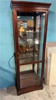 Mahogany Single Door Curio Cabinet