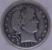 1915-D Barber Half Dollar