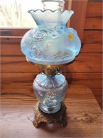 Pair of Glass lamps 19in height