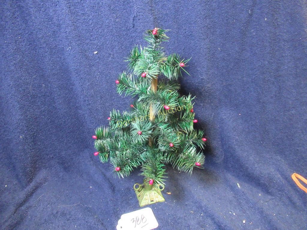 CHRISTMAS TREE W/ CAST IRON BASE - 13'H