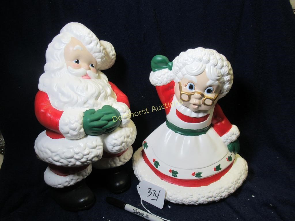 MR & MRS CLAUS HANDCRAFTED CERAMICS  - 12" & 14"