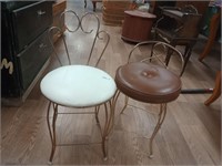 Two small vanity chairs