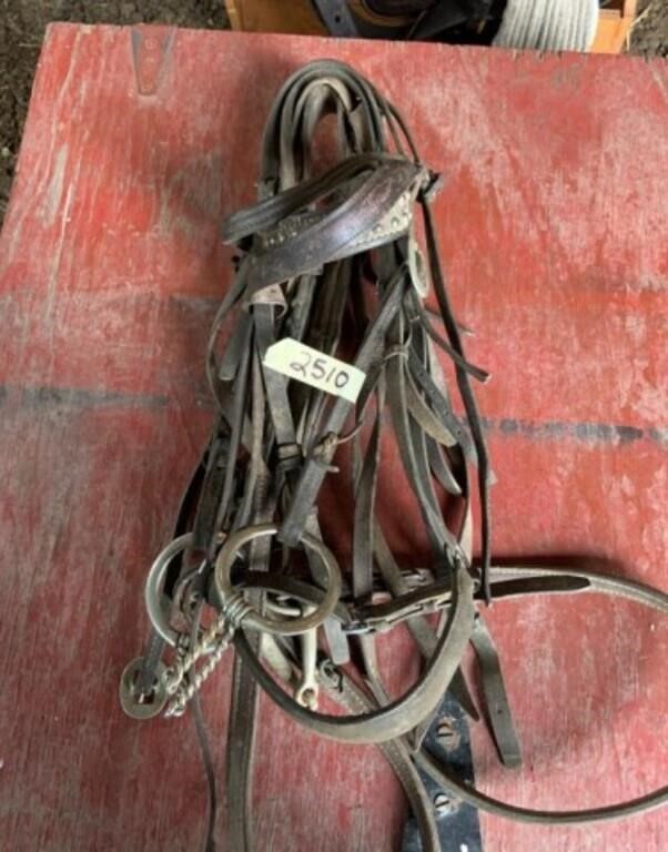 2 Leather Bridles (1 Snaffle & 1 Harsh Snaffle)