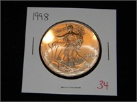1998 Am. Silver Eagle $1 UNC.