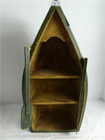 SMALL WOODEN ROWBOAT SHELF