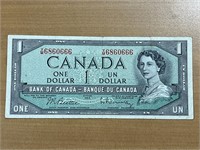 1954 Cdn $1 Bank Note