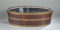 Georgian Brass-bound mahogany wine cistern