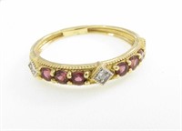 Jude Frances 18K YG Pink Tourmaline, Diamond Band