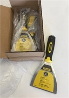 4 New Stanley 4" Putty Knives