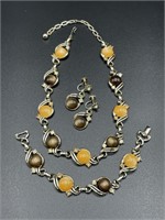 Vintage necklace , bracelet & earring set