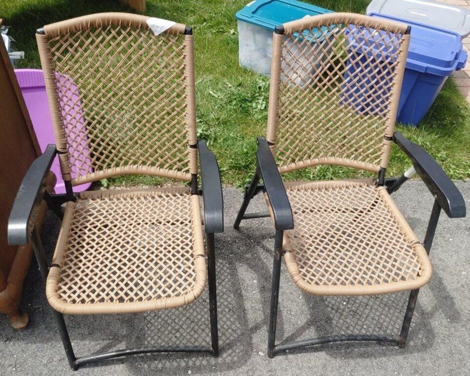 Pair Of Heavy Duty Folding Lawn Chairs