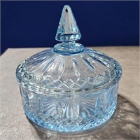 Blue apothecary candy dish