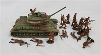 King & Country T-34 Metal Tank W/ Various Figures