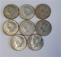 (8) 1967 Kennedy Half Dollars
