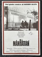 Manhattan Movie Poster Signed by Woody Allen