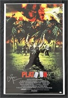 Platoon Movie Poster Signed by Willem Dafoe