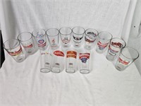 14 Assorted Budweiser Glasses