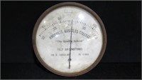 KNOXVILLE BUSINESS COLLEGE VINTAGE THERMOMETER