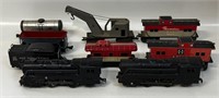 MIX OF VINTAGE MARX TIN LITHO TRAINS & ENGINE