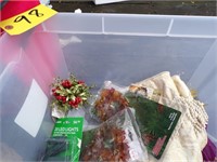 TUB OF CHRISTMAS ITEMS