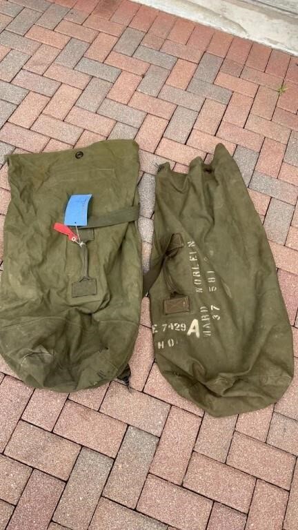 2 U.S. Army Duffle bags