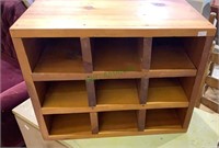 Vintage pine 9 whole cubby box, could hold nine