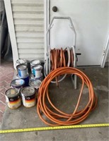 Hosemobile garden reel, 3 hoses, paint