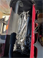 Husky toolbox with assorted wrenches