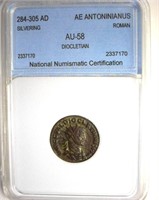 284-305 AD Diocletian Silvering NNC AU58 AE Anton