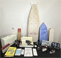 Vintage Sewing Machine And Ironing Package
