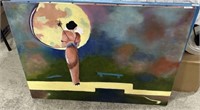 Sara Beth Pinson Painting of Lady in Moon Light