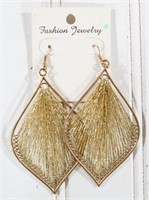 Pair of Golden Fashion Earrings