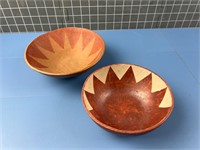 INDIAN CLAY BOWLS HANDMADE VINTAGE