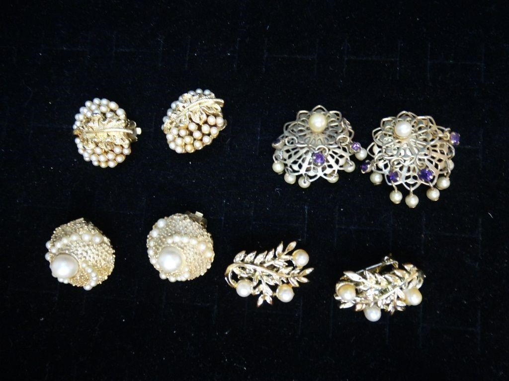 Vintage Clip-on Earrings ~ Some Signed Lisner