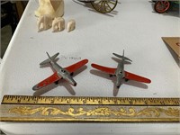 2 vintage tootsie toy diecast planes
