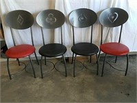 4 matching poker chairs