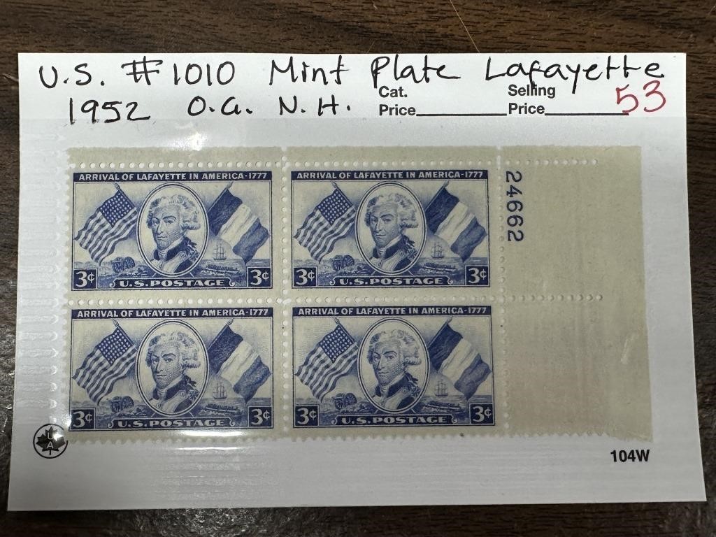 PHILATELIC STAMP AUCTION BLOCKS SINGLES SHEETS+