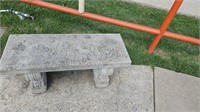 38"x15"x16" cement bench