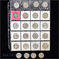 Franklin & Kennedy 90%-Silver Half Dollars (24)