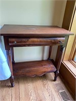 Antique Regency Bowfront Drawer Side Table