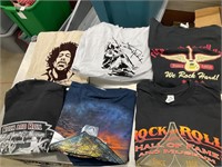 6 Rock & Roll shirts most 2XL