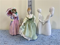 (3) Lady Figurines
