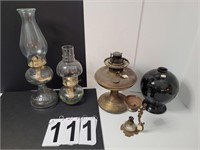 Group of Oil Lamps ~ Lamp Bases