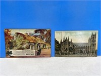 2 Pull-out Picture Postcards