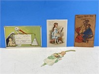 Bookmark, Reward of Merit Card, Leather Postcard,