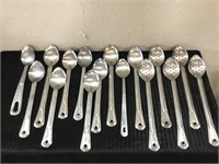 16 Misc Large Spoons & Large Slotted Spoons