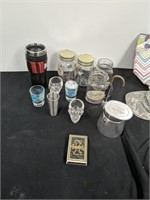 Group of miscellaneous cups, cards, Etc