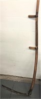 Antique Long Handled Scythe Sickle 5' long